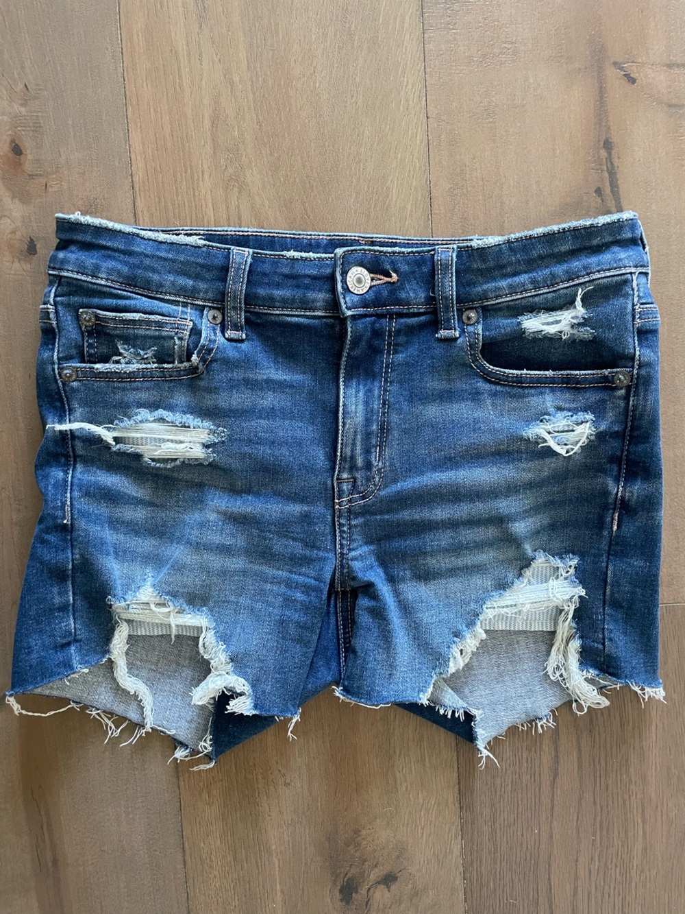 American Eagle Next Level Distressed Jean Shorts, Size 2